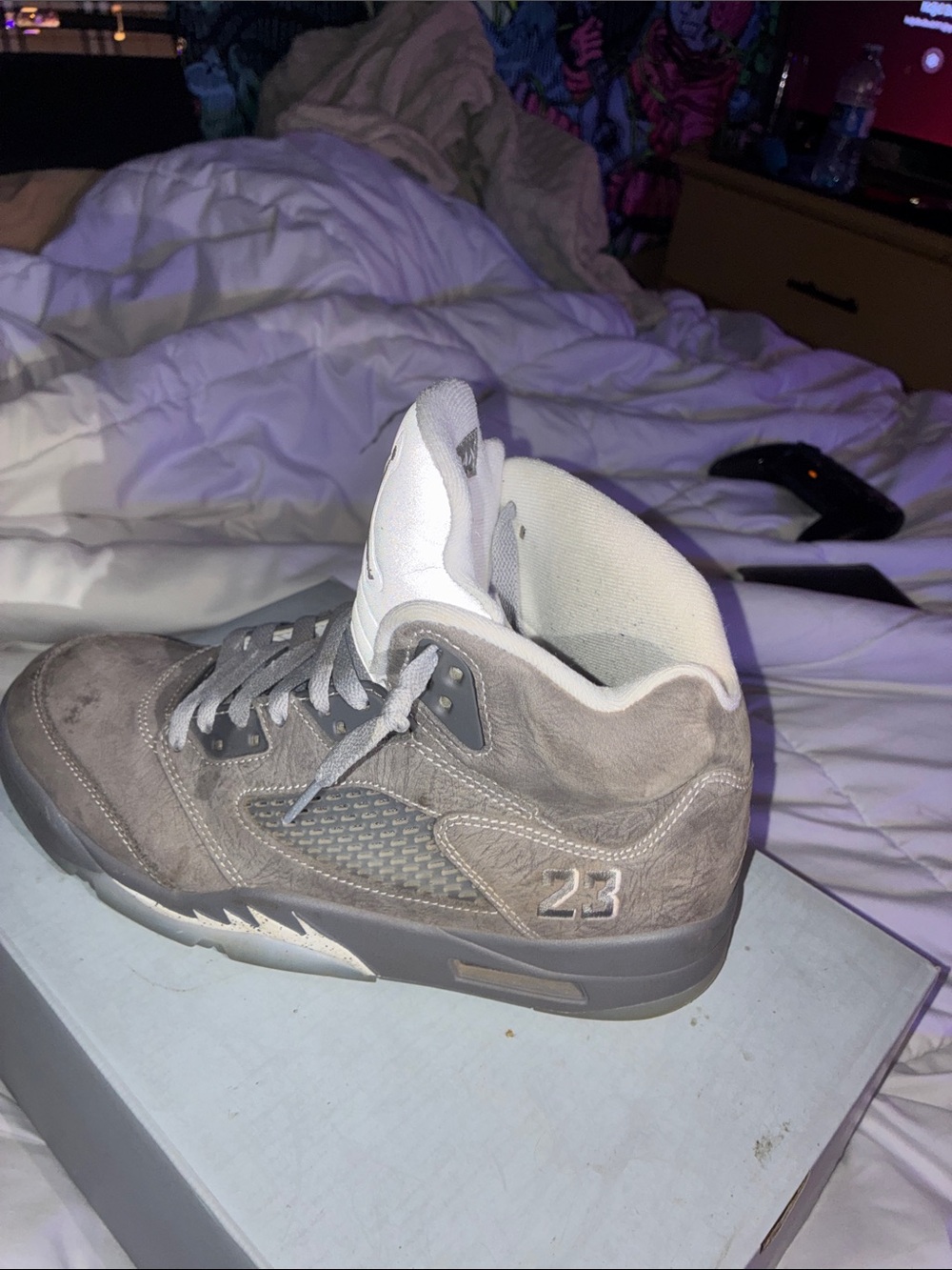 Jordan Men’s Sneakers in Taupe Gray Suede